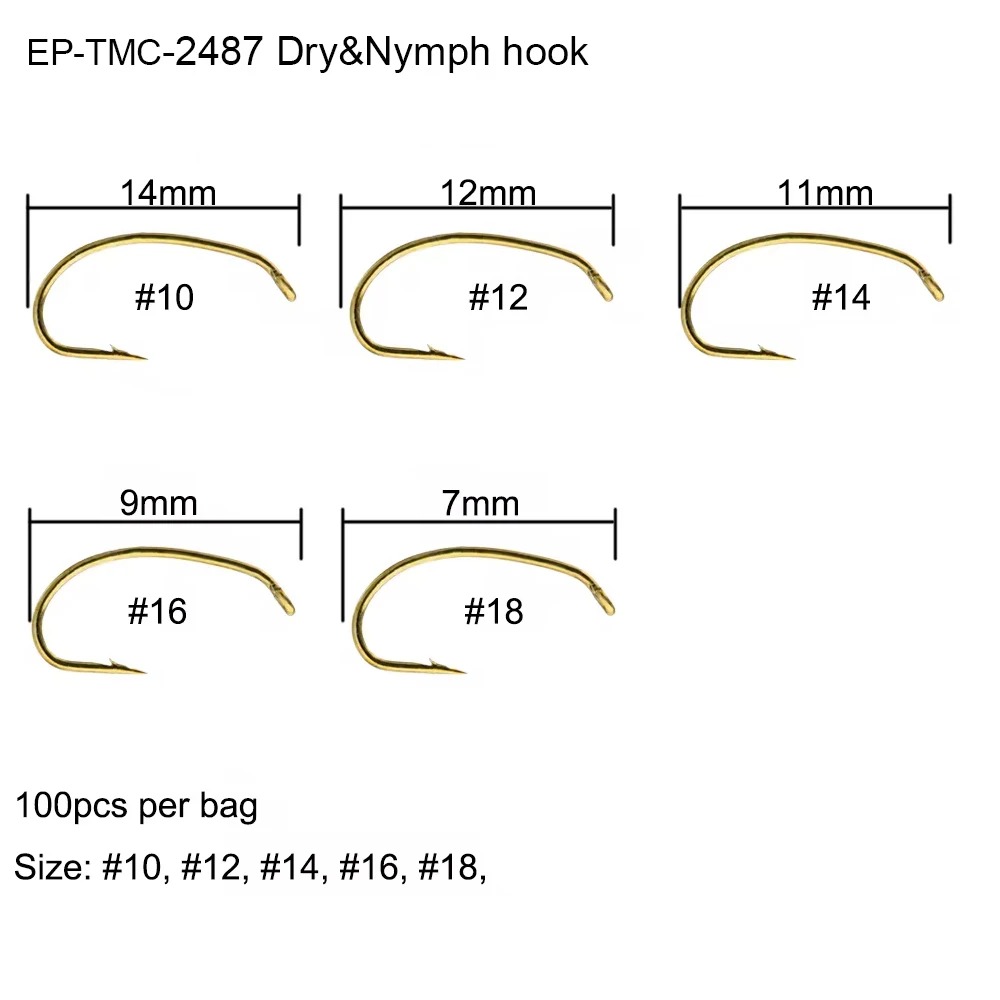 Eupheng 100pcs EP-TMC2487 Dry  - Fishing Hook Barbless ulasan dan harga