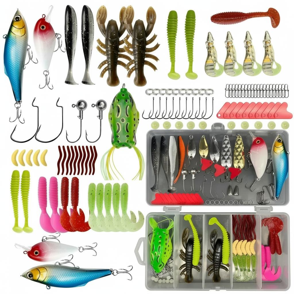 133Pcs Premium Fishing Lures T - Fishing Hook Box ulasan dan harga