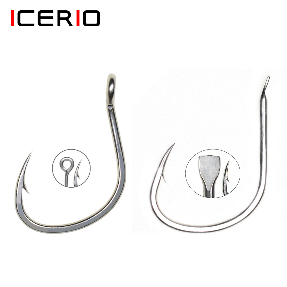 ICERIO 10PCS Matte Tin Coating - Fishing Hook Barbless ulasan dan harga