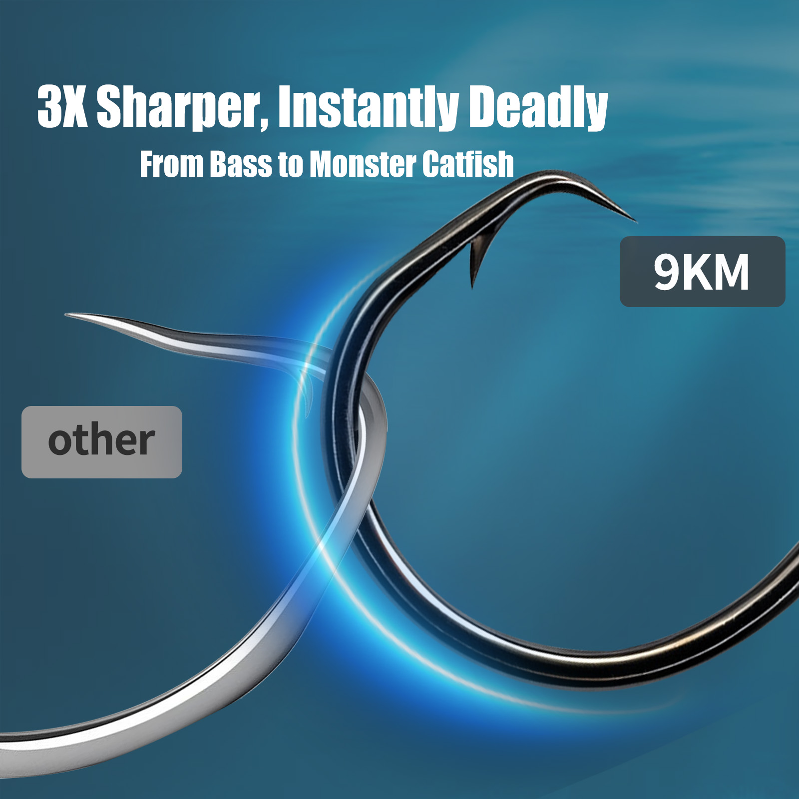 9KM Fishing Circle Hook 25-50p - Fishing Hook Circle ulasan dan harga