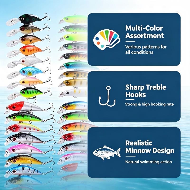 Fishing Lures Minnow Hard Bait - Fishing Hook Assortment ulasan dan harga